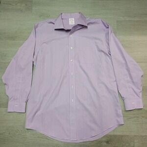 Brooks Brothers Madison Purple Button Down Dress Shirt Size 16-33 Supima Cotton